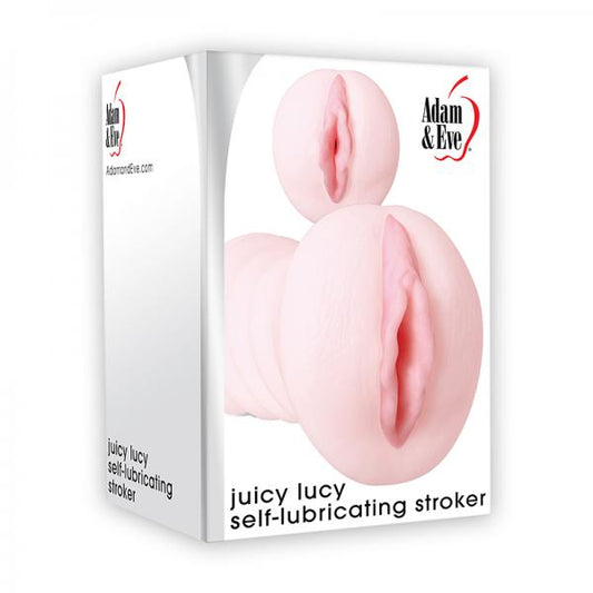 juicey lucy self lubricating stroker adam & eve sex toy pink front