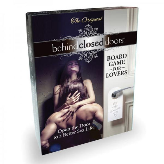 Open the door to a better sex life with Behind Closed Doors, a board game for lovers.   Roll the dice, advance along the game board to either choose a position, item or foreplay card or strip a piece of clothing. 