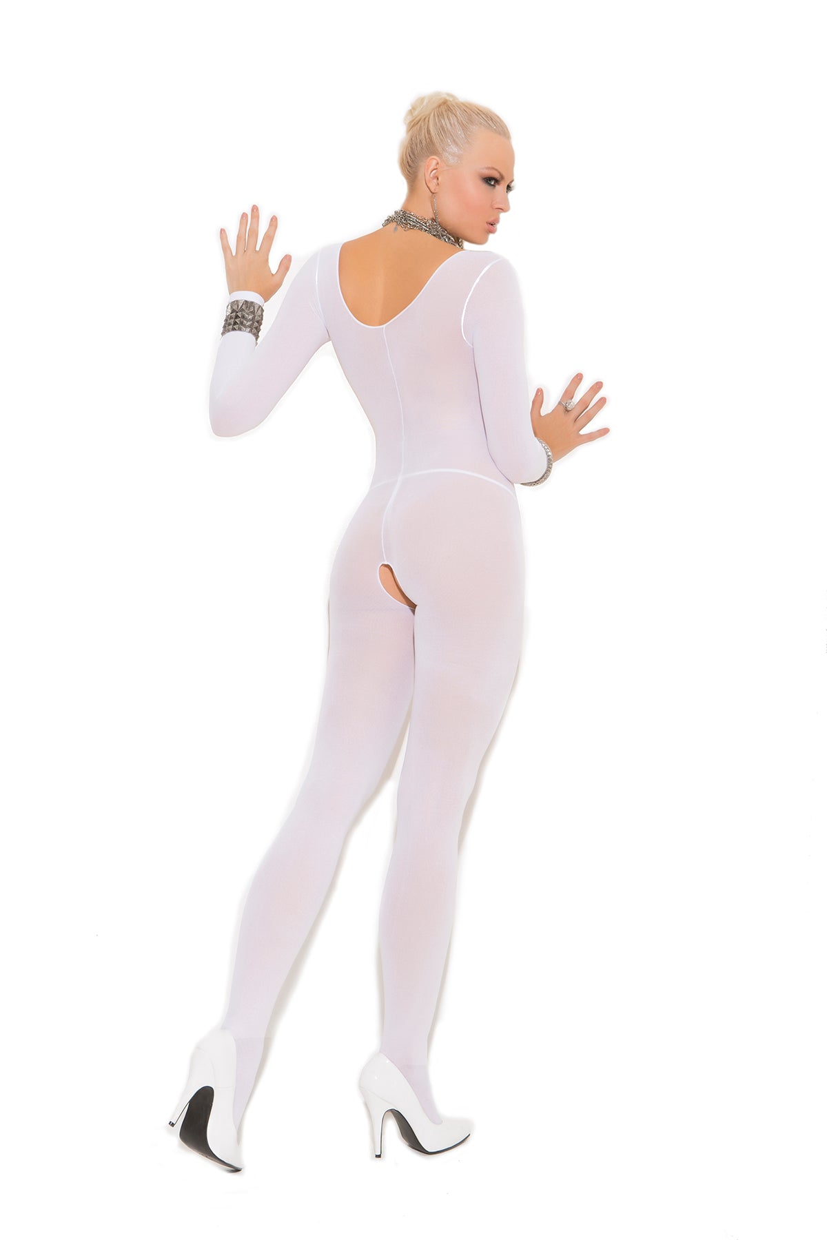Opaque Long Sleeve Bodystocking